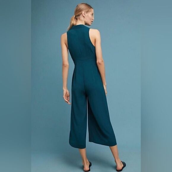 Anthropologie Maeve Seymour Tie Waist Jumpsuit Size 8P - Picture 2 of 7